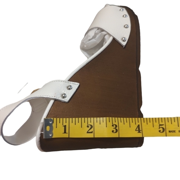 Christian Di Riccio White Leather Wedge Sandals Sz.9 NIB ~ Made in Italy - Picture 8 of 8